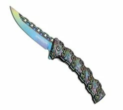 Couteau Automatique BÖKER MAGNUM CHAINED RAINBOW Lame 9 Cm