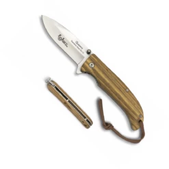 Couteau Pliant Bois ALBAINOX 18015 Lame Inox 7.5 Cm