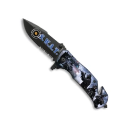 Couteau Pliant Tactique ALBAINOX 18136-A Lame 8.2 Cm Décor SWAT