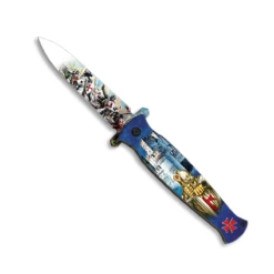 Couteau Pliant ALBAINOX 18259-A Lame 9.2 Cm Décor Templière