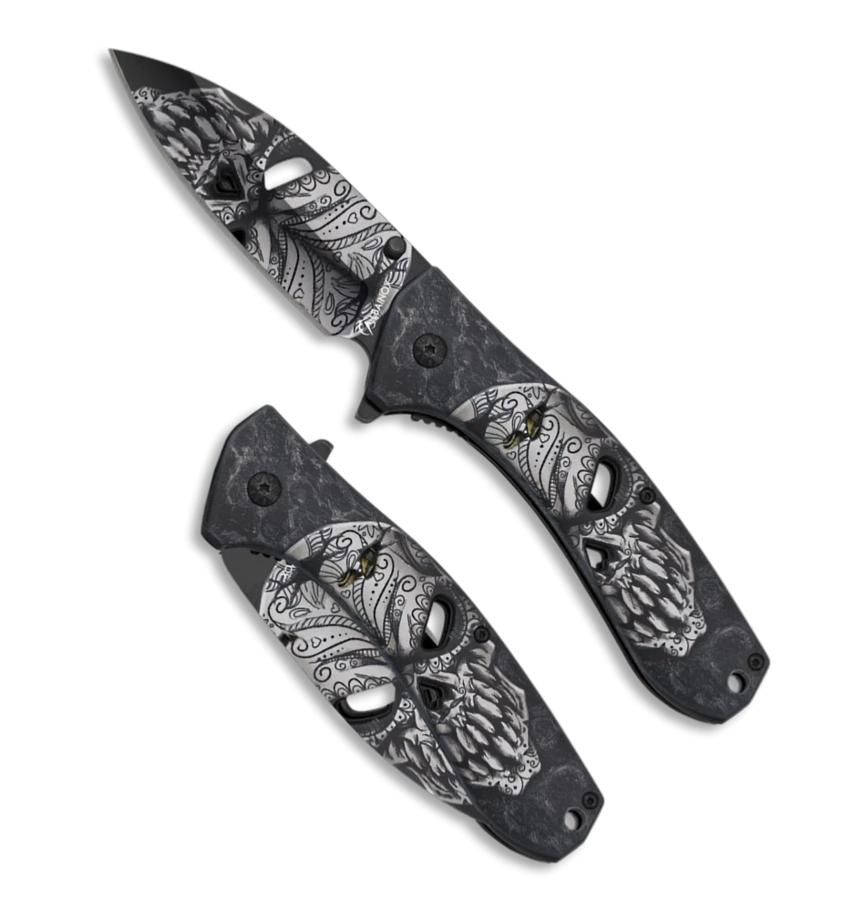 Couteau Pliant Albainox Crâne 3D 18477-A Lame 9 Cm 3 Couteau Pliant Albainox Crâne 3D 18477-A Lame 9 Cm