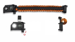 Bracelet De Survie Paracorde Orange Et Noir 33905-NA