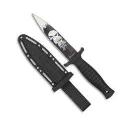 Couteau De Botte Têtes De Mort 32617 Lame 12 Cm