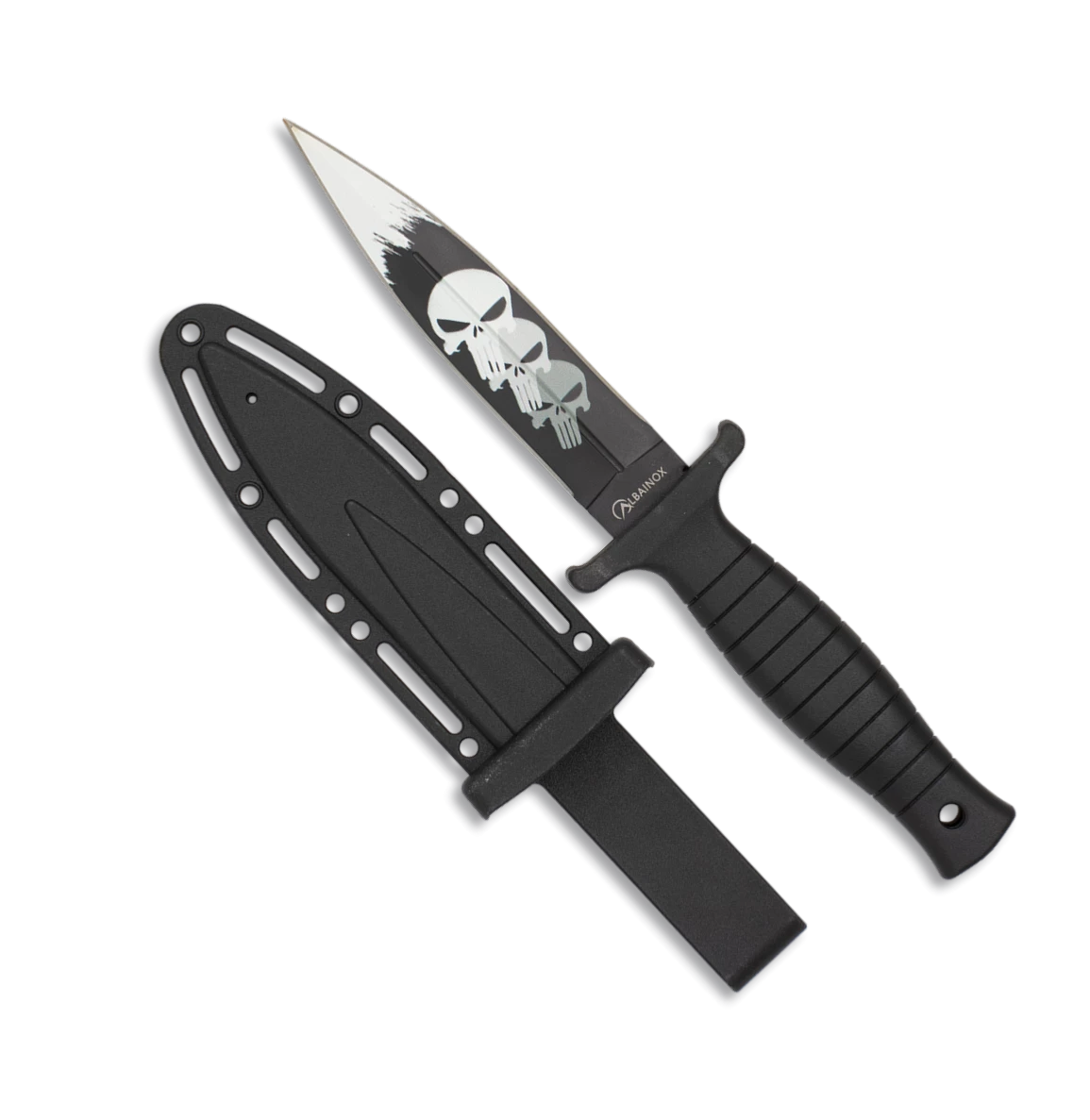 Couteau De Botte Têtes De Mort 32617 Lame 12 Cm 3 Couteau De Botte Têtes De Mort 32617 Lame 12 Cm