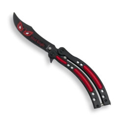 Couteau Papillon RED EAGLE 02197 Rouge/noir