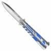 Couteau Papillon SCK-CW-089-1 Silver/bleu Lame 9.6 Cm -BOUTICOUPE Boutique Couteau papillon SCK cw 089 1 zoom