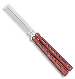 Couteau Papillon Peigne Dentrainement Albainox 02215 Rouge