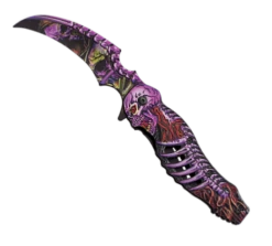 Couteau Pliant SKULL-2 18697 Décor 3D Lame 9.3 Cm