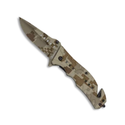 Couteau Pliant Albainox 18402-A Camo Sable Lame 8 Cm