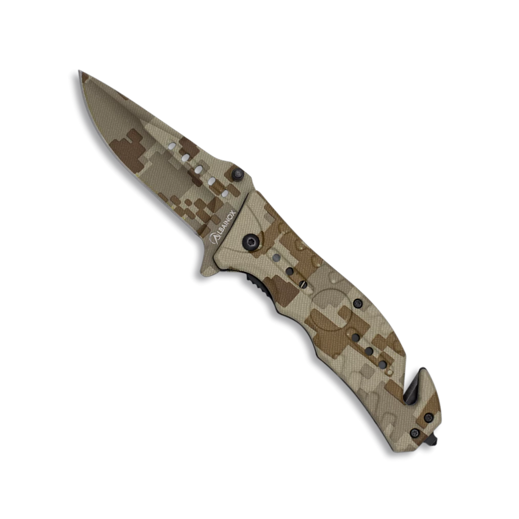 Couteau Pliant Albainox 18402-A Camo Sable Lame 8 Cm 3 Couteau Pliant Albainox 18402-A Camo Sable Lame 8 Cm