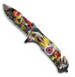 Couteau Pliant Tactique Protection Civil Espagnole Lame 8.1 Cm