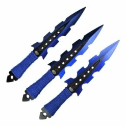 Set De 3 Couteaux à Lancer Noir Et Bleu CW-713