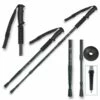 Bâton De Randonnée Télescopique En Aluminium Noir