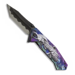 Couteau Pliant Automatique Albainox 3D Guerrier 18345-A Lame 8.5 Cm