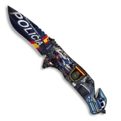 Couteau Pliant Tactique Automatique Albainox 3D CNP 18461-A Lame 8.2 Cm