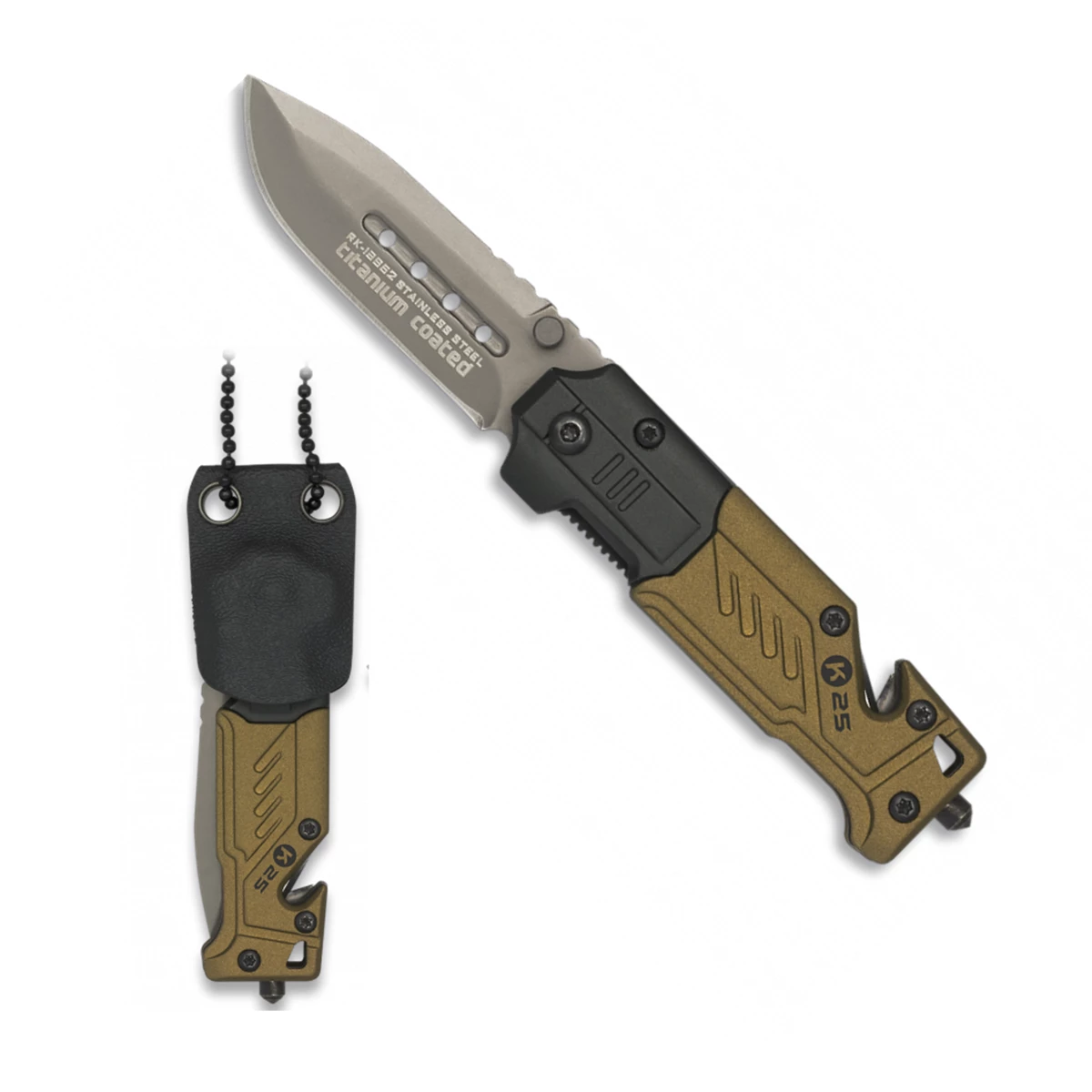 Couteau Pliant Tactique K25 Coyote Gaine Kydex 19652 Lame 5.5 Cm 3 Couteau Pliant Tactique K25 Coyote Gaine Kydex 19652 Lame 5.5 Cm