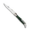 Couteau Pliant LAGUIOLE 10657 Mikarta Vert Lame 9 Cm Avec Tire-bouchon