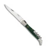 Couteau Pliant LAGUIOLE 10660 Mikarta Vert Lame 9.5 Cm Avec Tire-bouchon -BOUTICOUPE Boutique couteau laguiole tire bouchon 10660 zx1200