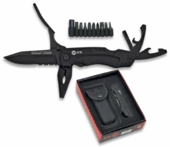 Couteau Tactique K25 Multifonction 7 Fonctions + 9 Embouts