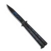 Couteau Papillon ALBAINOX 02104 Night Fighter II Lame Inox 10.5 Cm -BOUTICOUPE Boutique couteau papillon decor japon noir et bleu 02104 zoom