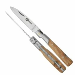 Couteau Pliant Van Corsica 30111 Lame 8 Cm Manche Teck