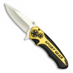 Couteau Pliant Albainox Sport Gear Jaune 19686 Lame 8.5 Cm