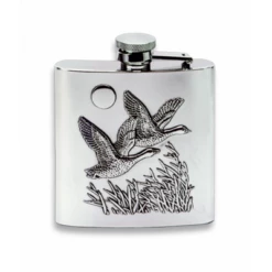 Flasque à Alcool En Acier Inox 170 Ml Décor Volaille En Relief