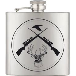 Flasque à Alcool Acier Inox ALBAINOX 170 Ml Décor Fusils