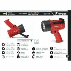 Lampe Torche FAVOUR S0233 500 Lumens 300 M