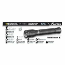 Lampe Torche Tactique FAVOUR T1921 370 Lumens Portée 175 M