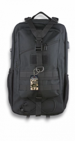 Sac à Dos Tactique Noir 34906-NE Connecteur USB